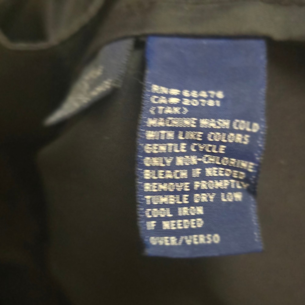 Tommy Hilfiger Black Nylon Double Breasted Trench Coat Jacket XL Vintage‎ Y2K - Picture 11 of 12